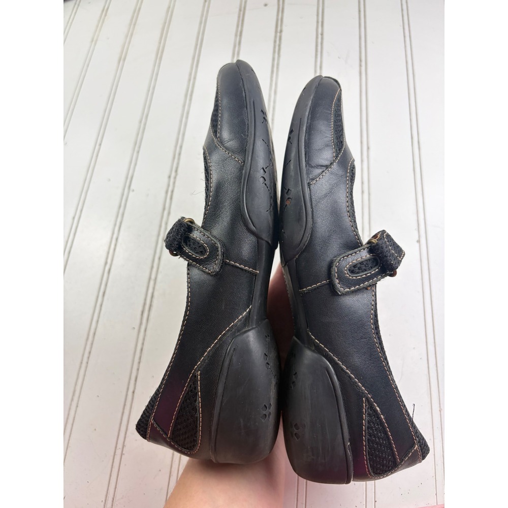 Naturalizer Black Leather Mesh Mary Jane Comfort Flats Women's Size 8M - Picture 8 of 10